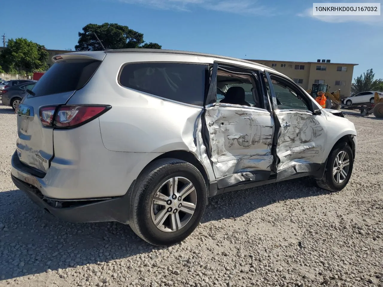 1GNKRHKD0GJ167032 2016 Chevrolet Traverse Lt