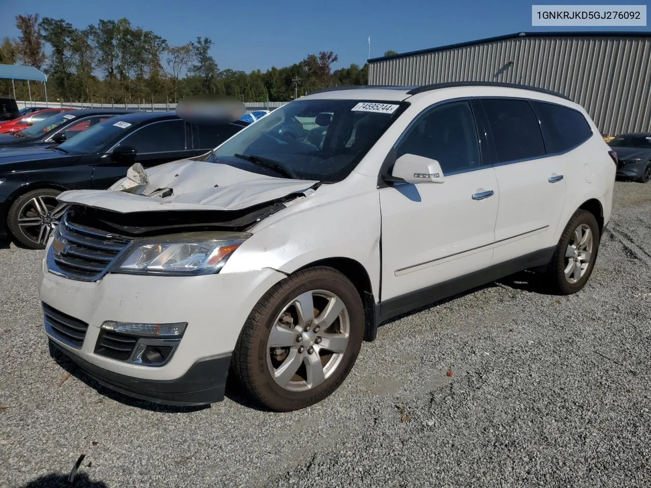 2016 Chevrolet Traverse Ltz VIN: 1GNKRJKD5GJ276092 Lot: 74595244