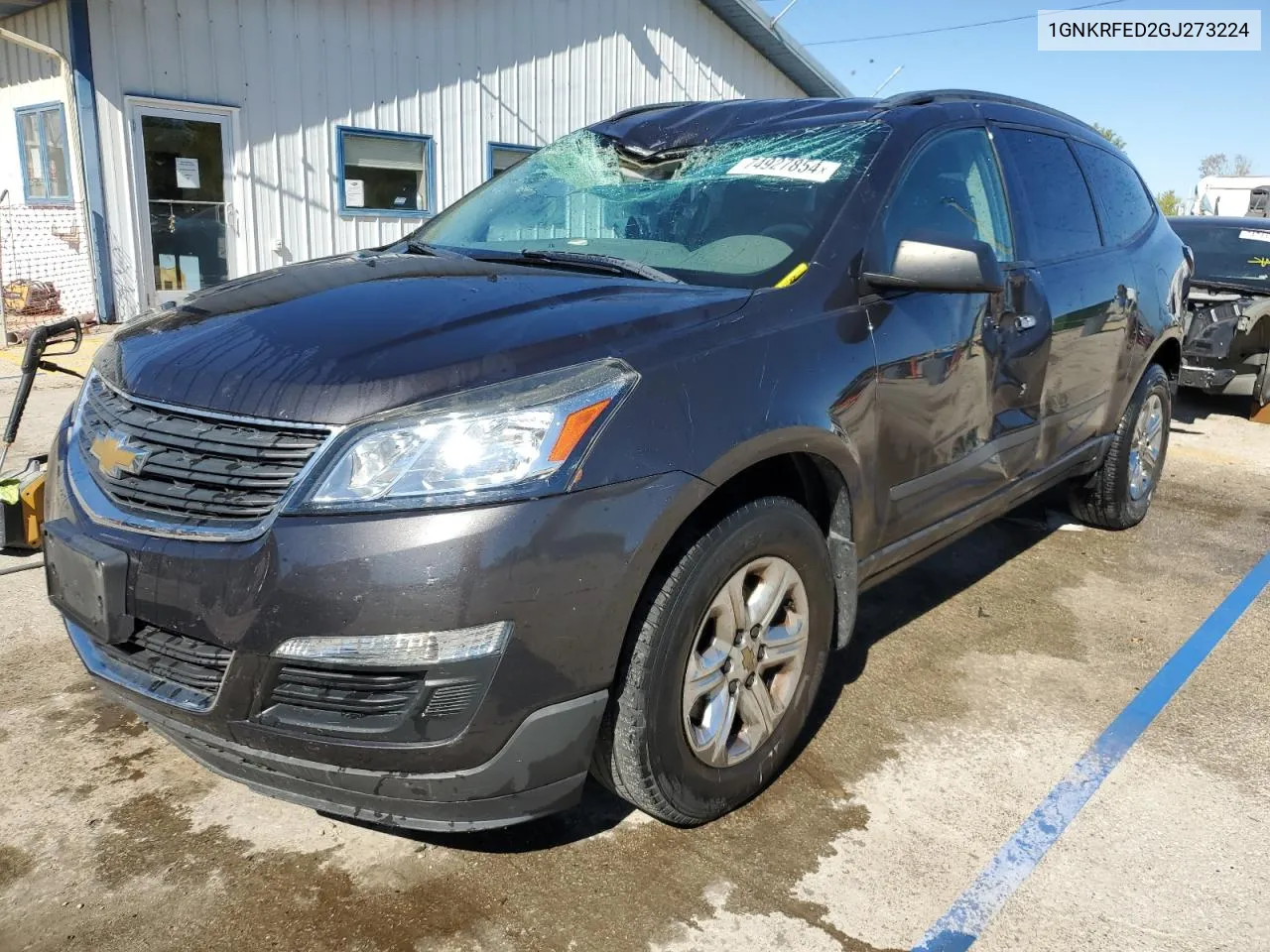 2016 Chevrolet Traverse Ls VIN: 1GNKRFED2GJ273224 Lot: 74927854