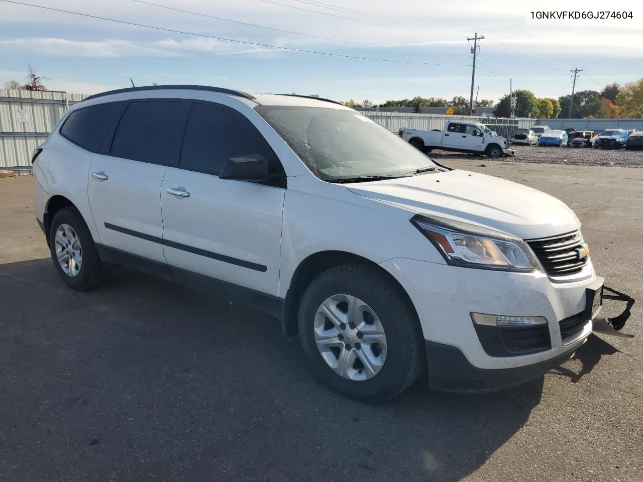 2016 Chevrolet Traverse Ls VIN: 1GNKVFKD6GJ274604 Lot: 75236504