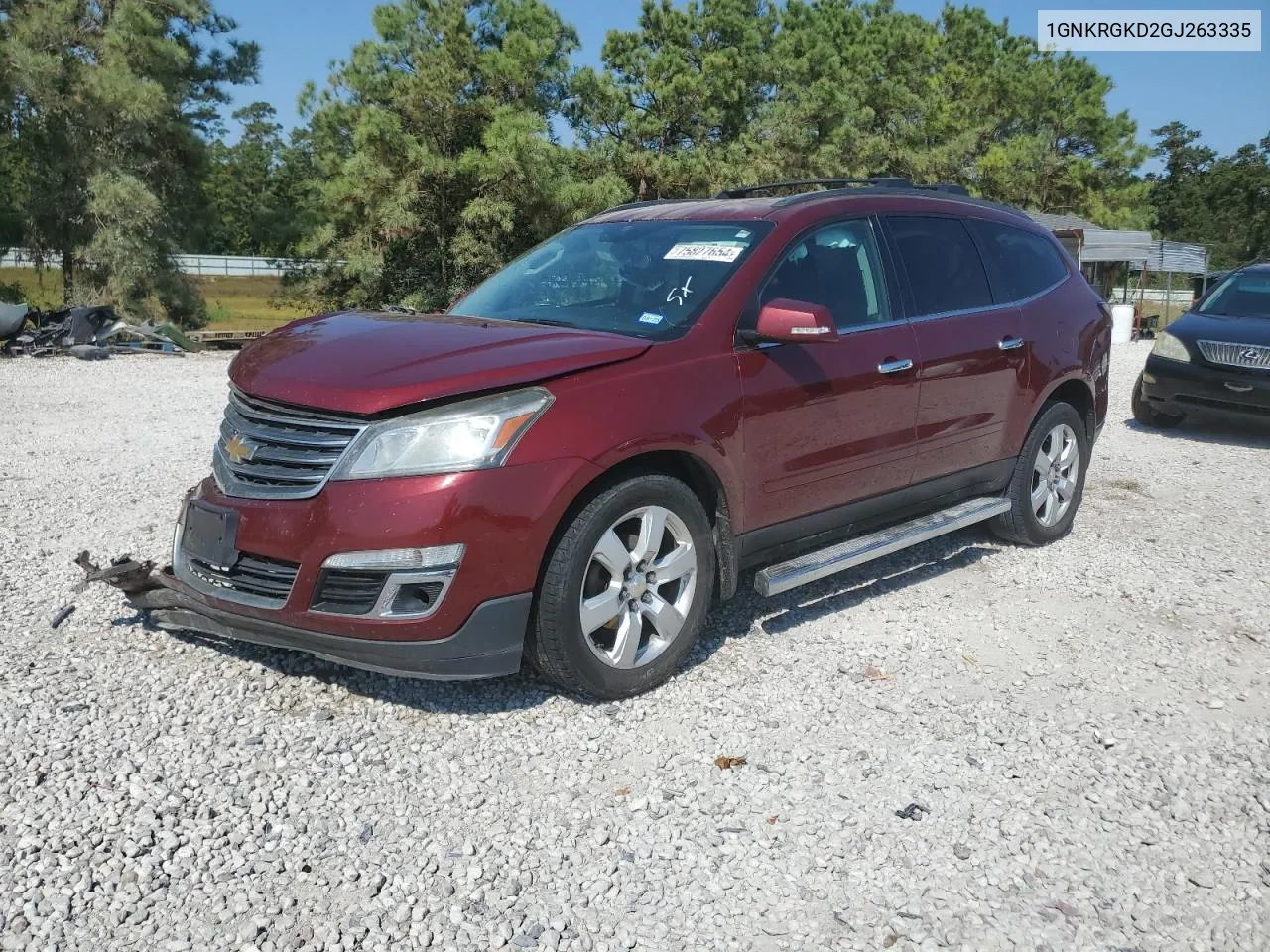 2016 Chevrolet Traverse Lt VIN: 1GNKRGKD2GJ263335 Lot: 75827654