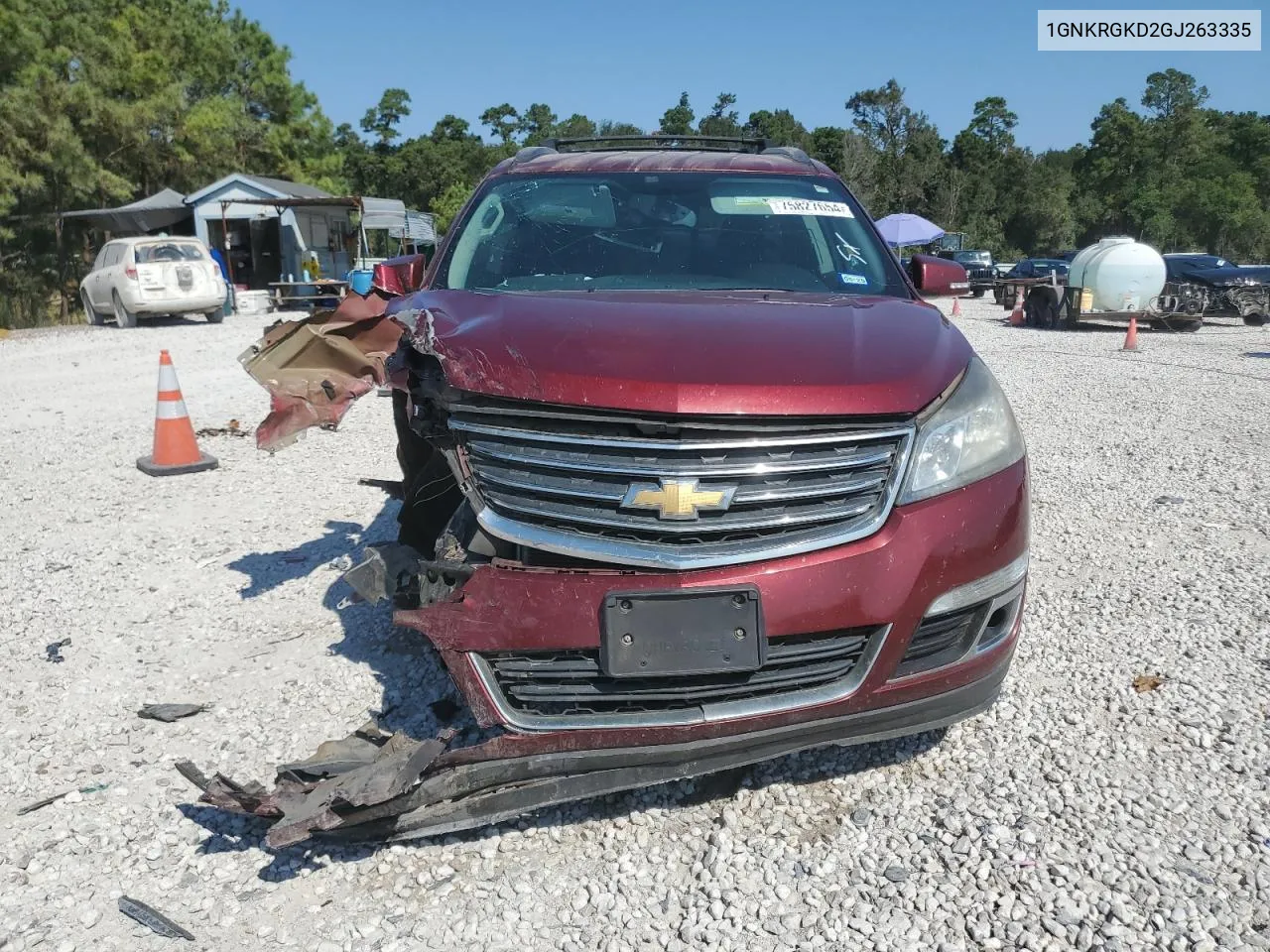 2016 Chevrolet Traverse Lt VIN: 1GNKRGKD2GJ263335 Lot: 75827654