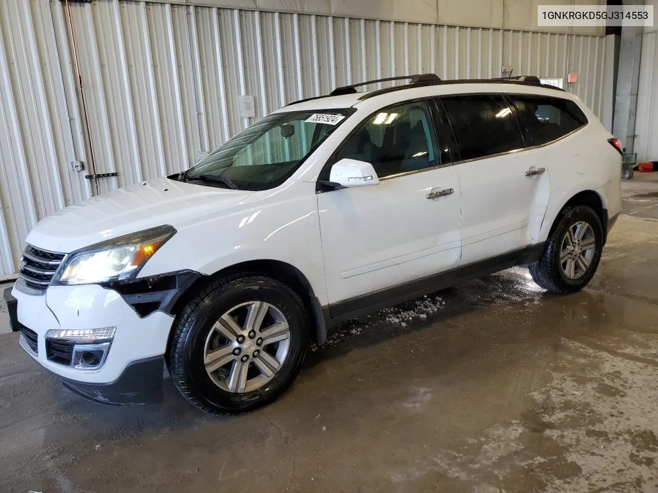 2016 Chevrolet Traverse Lt VIN: 1GNKRGKD5GJ314553 Lot: 75851924