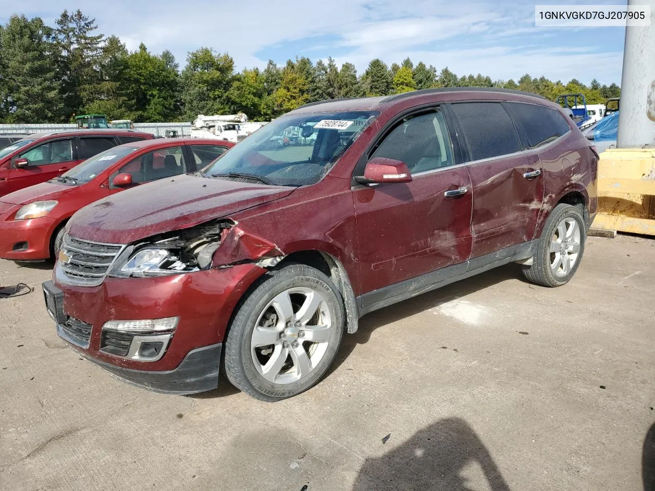 2016 Chevrolet Traverse Lt VIN: 1GNKVGKD7GJ207905 Lot: 75928744