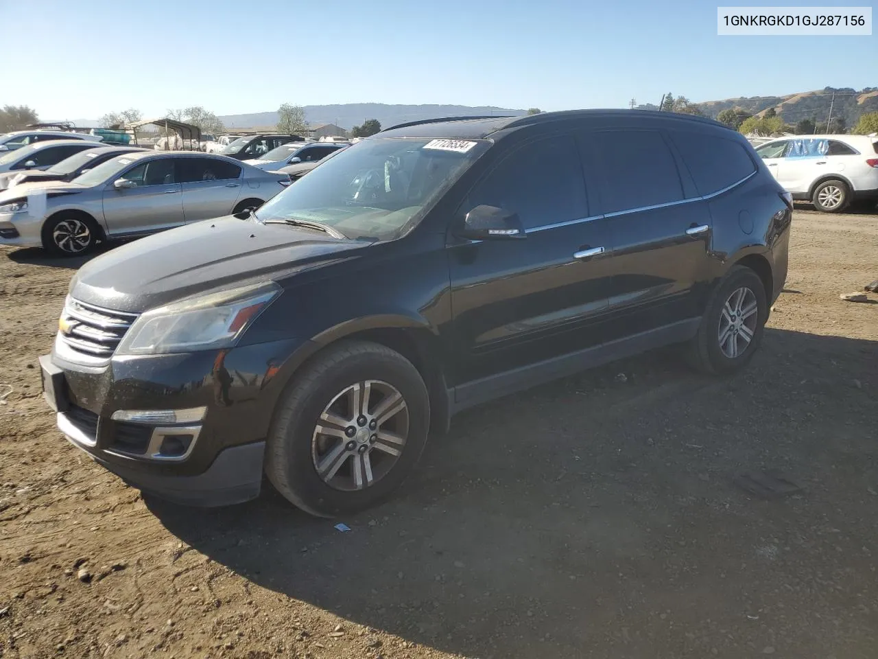 2016 Chevrolet Traverse Lt VIN: 1GNKRGKD1GJ287156 Lot: 77126534