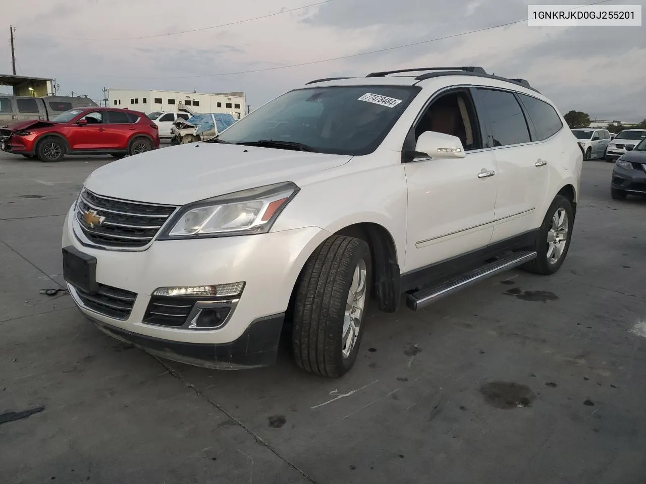 2016 Chevrolet Traverse Ltz VIN: 1GNKRJKD0GJ255201 Lot: 77478484