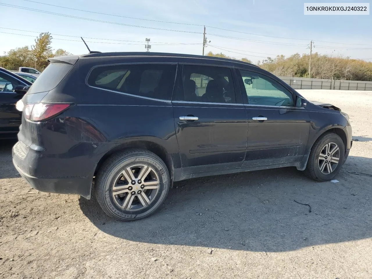 2016 Chevrolet Traverse Lt VIN: 1GNKRGKDXGJ240322 Lot: 78024834