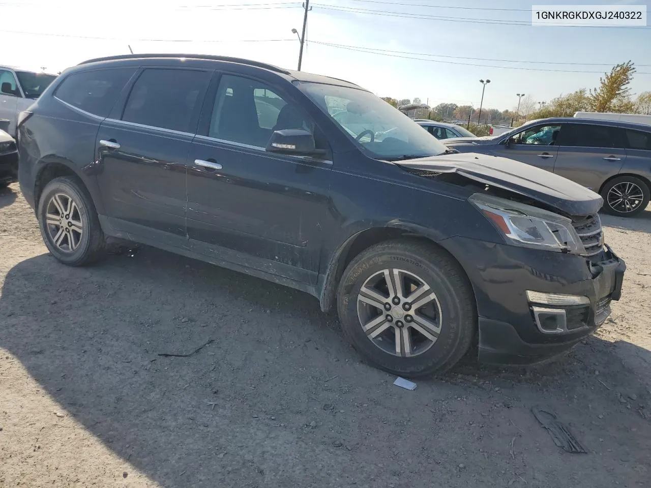 2016 Chevrolet Traverse Lt VIN: 1GNKRGKDXGJ240322 Lot: 78024834