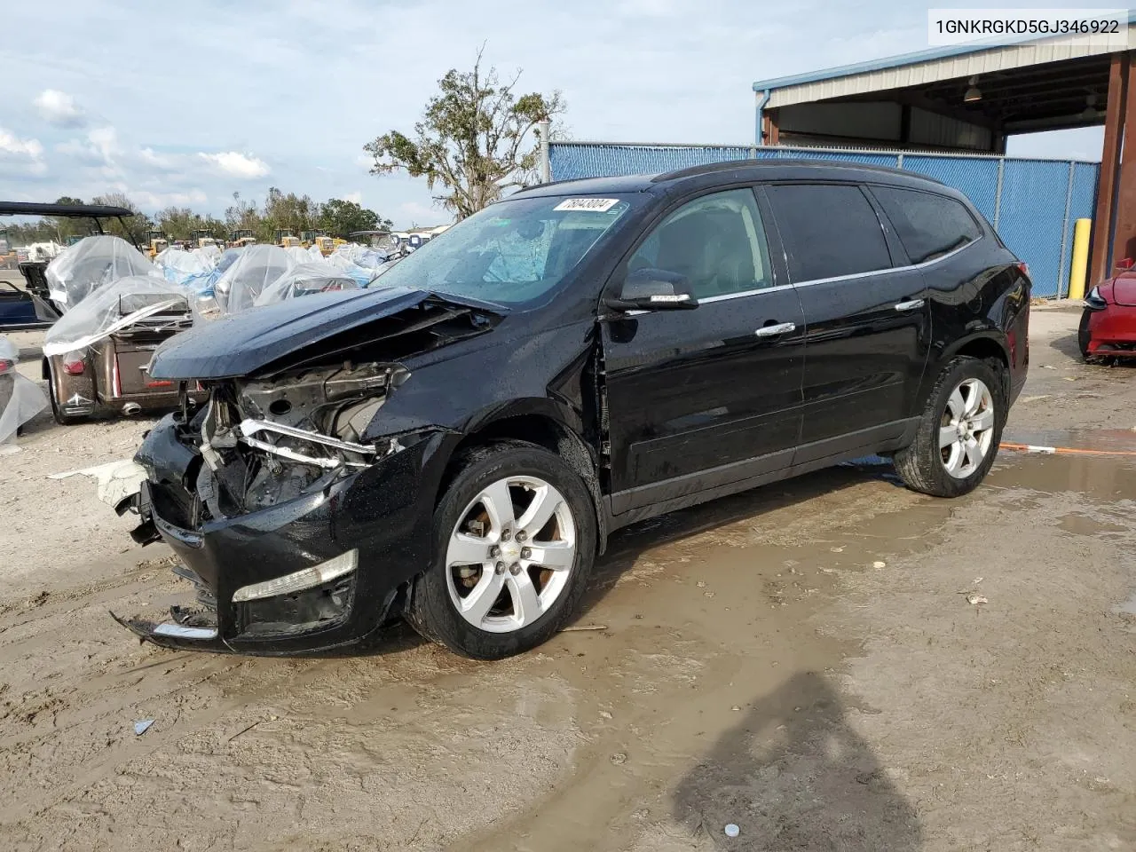 2016 Chevrolet Traverse Lt VIN: 1GNKRGKD5GJ346922 Lot: 78043004