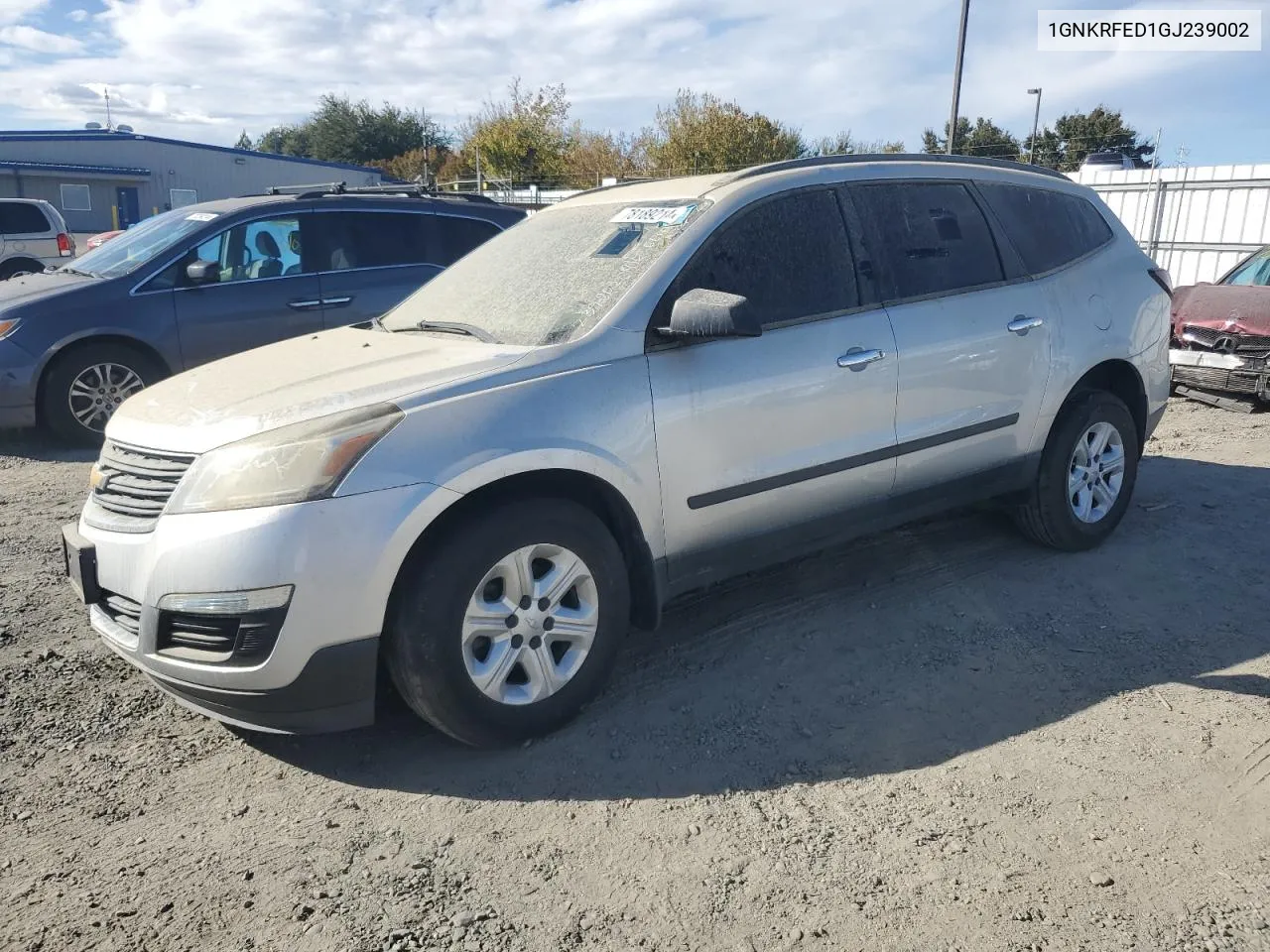 2016 Chevrolet Traverse Ls VIN: 1GNKRFED1GJ239002 Lot: 78189214