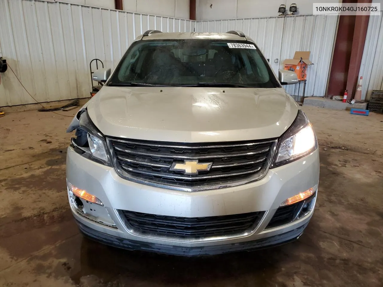 2016 Chevrolet Traverse Lt VIN: 1GNKRGKD4GJ160725 Lot: 78363944