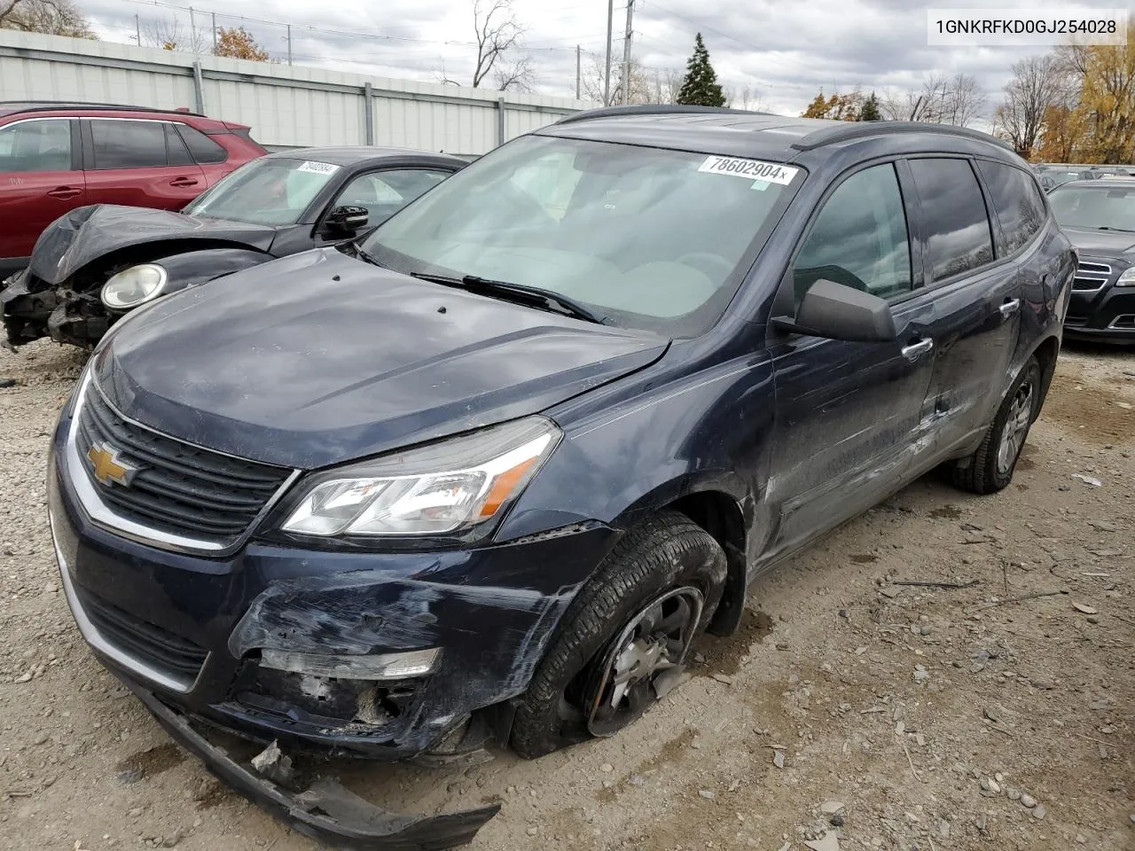 2016 Chevrolet Traverse Ls VIN: 1GNKRFKD0GJ254028 Lot: 78602904