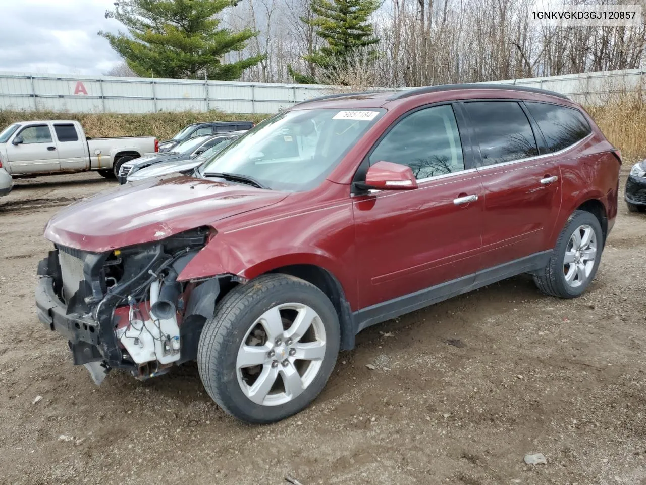 2016 Chevrolet Traverse Lt VIN: 1GNKVGKD3GJ120857 Lot: 79857184