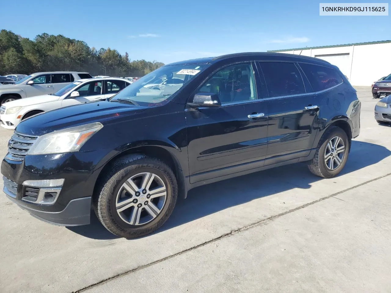 2016 Chevrolet Traverse Lt VIN: 1GNKRHKD9GJ115625 Lot: 80214994