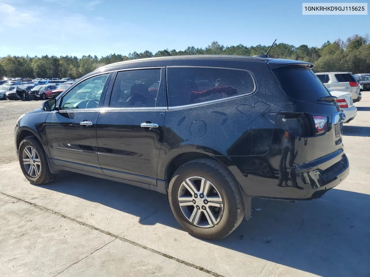 2016 Chevrolet Traverse Lt VIN: 1GNKRHKD9GJ115625 Lot: 80214994