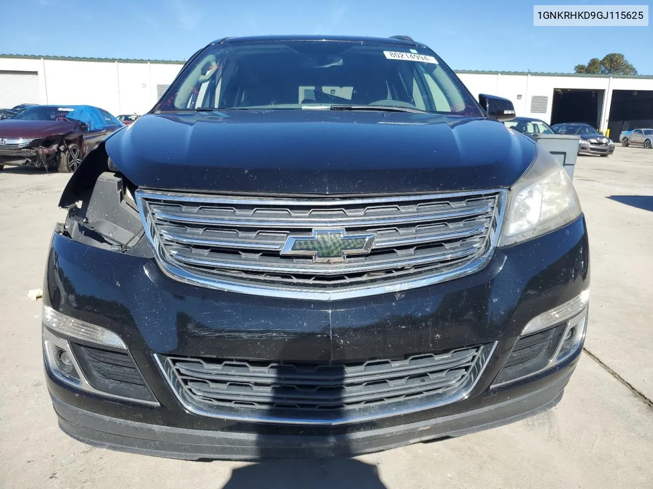 2016 Chevrolet Traverse Lt VIN: 1GNKRHKD9GJ115625 Lot: 80214994