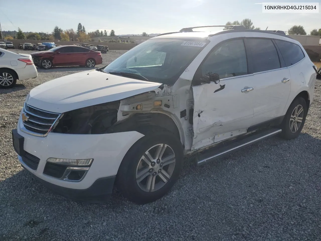 2016 Chevrolet Traverse Lt VIN: 1GNKRHKD4GJ215034 Lot: 81567084