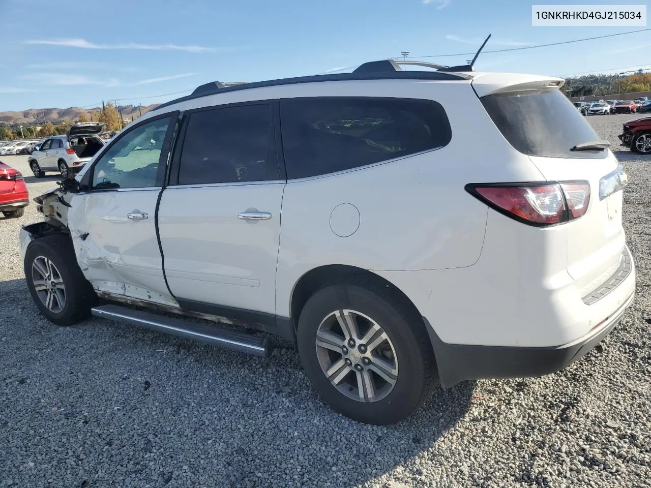 2016 Chevrolet Traverse Lt VIN: 1GNKRHKD4GJ215034 Lot: 81567084