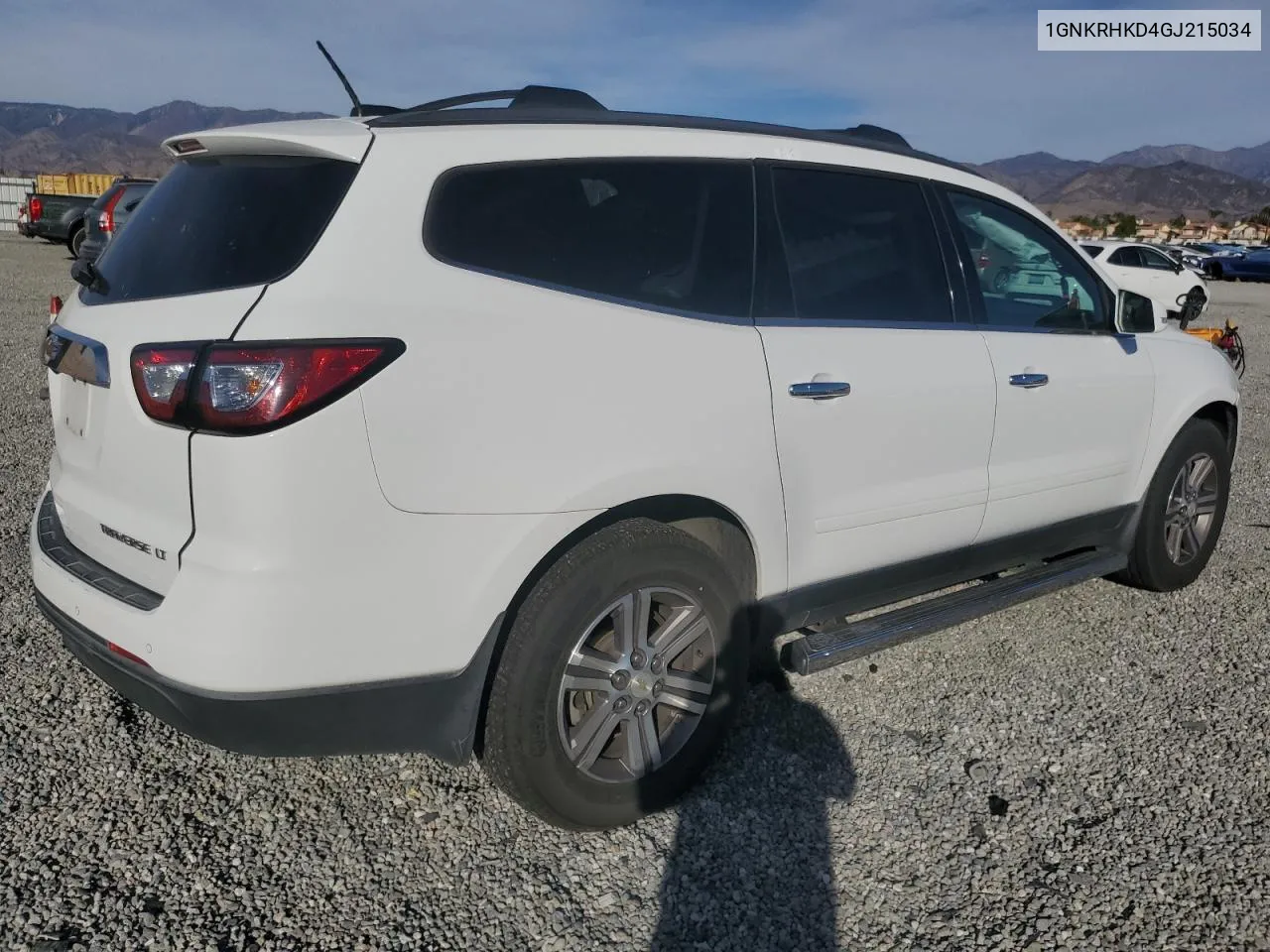 2016 Chevrolet Traverse Lt VIN: 1GNKRHKD4GJ215034 Lot: 81567084