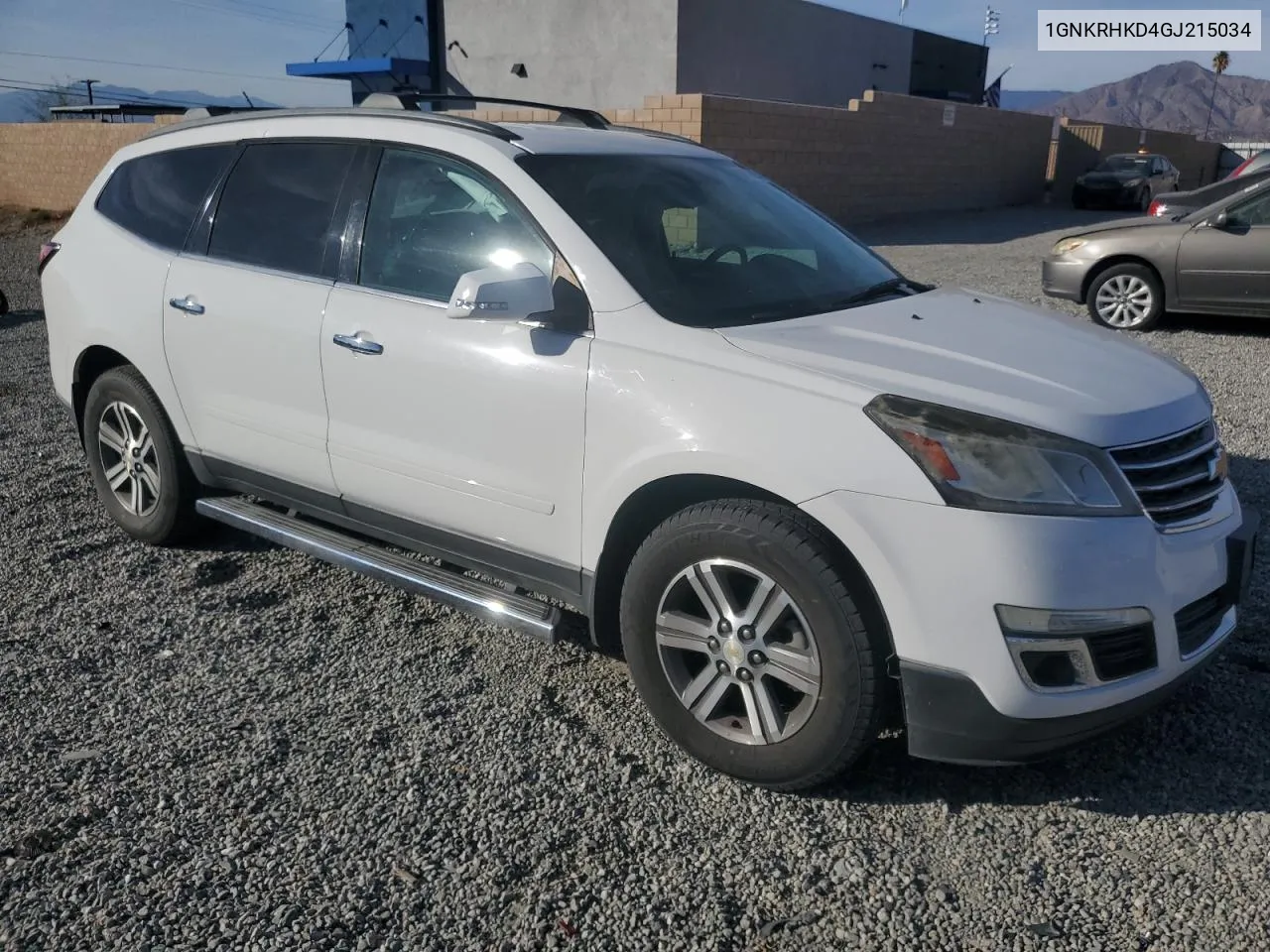 2016 Chevrolet Traverse Lt VIN: 1GNKRHKD4GJ215034 Lot: 81567084