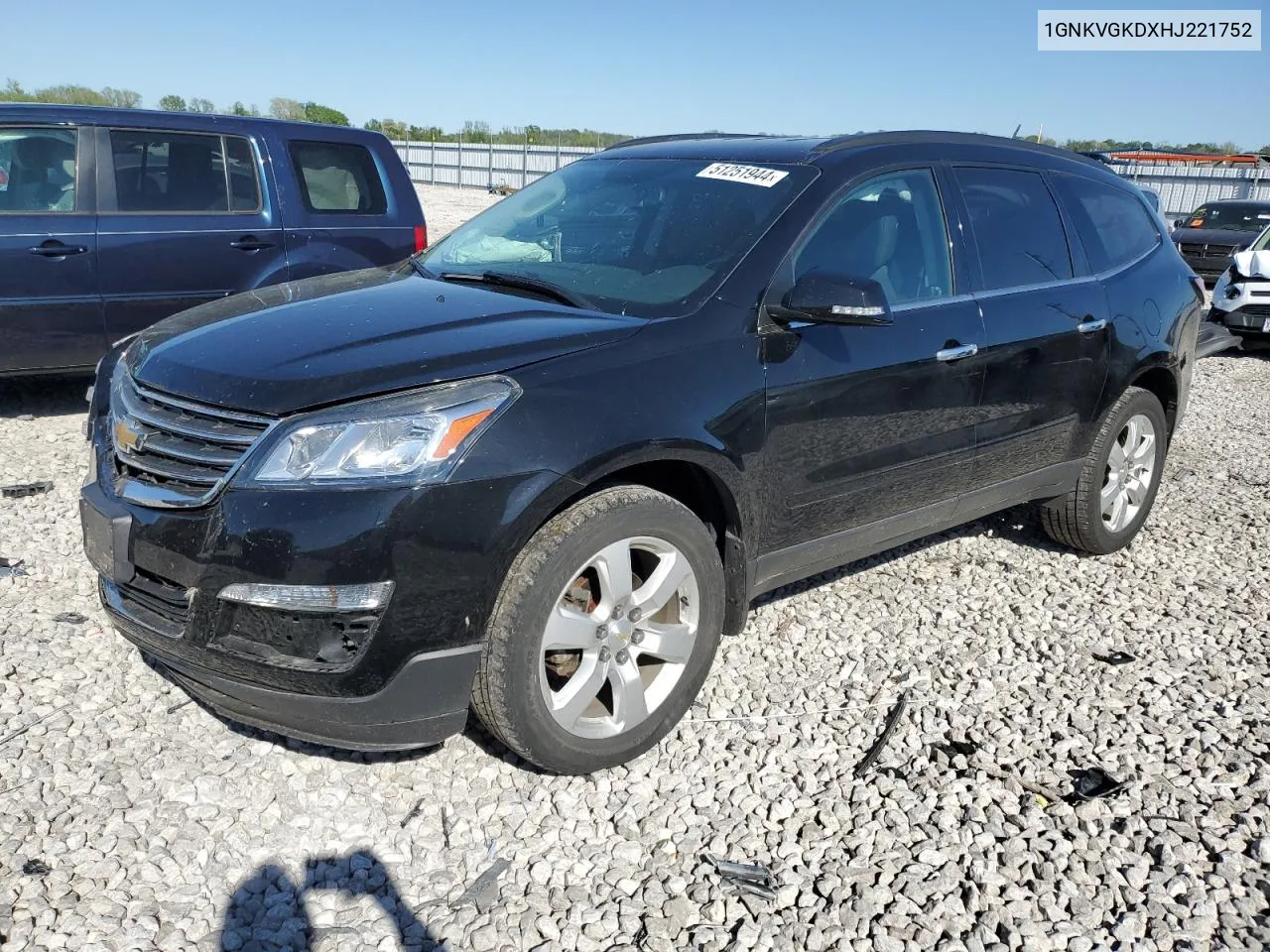 2017 Chevrolet Traverse Lt VIN: 1GNKVGKDXHJ221752 Lot: 51251944