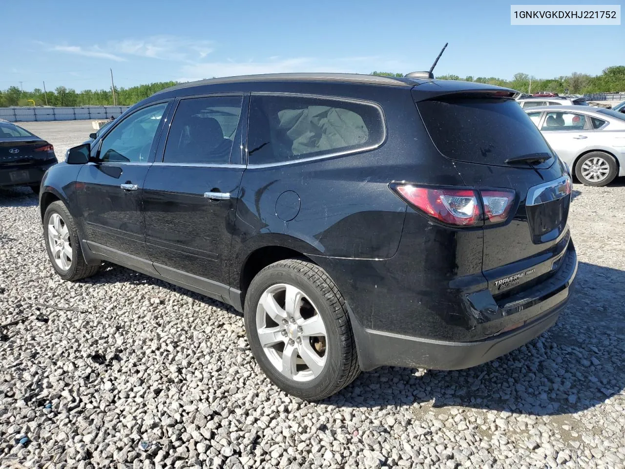 2017 Chevrolet Traverse Lt VIN: 1GNKVGKDXHJ221752 Lot: 51251944