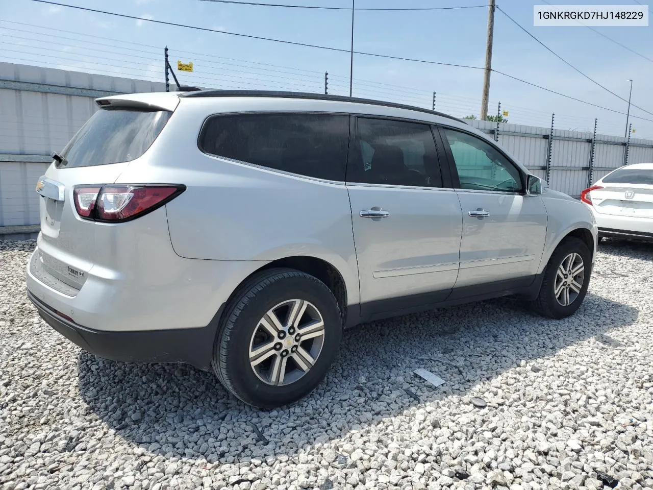 2017 Chevrolet Traverse Lt VIN: 1GNKRGKD7HJ148229 Lot: 51268134