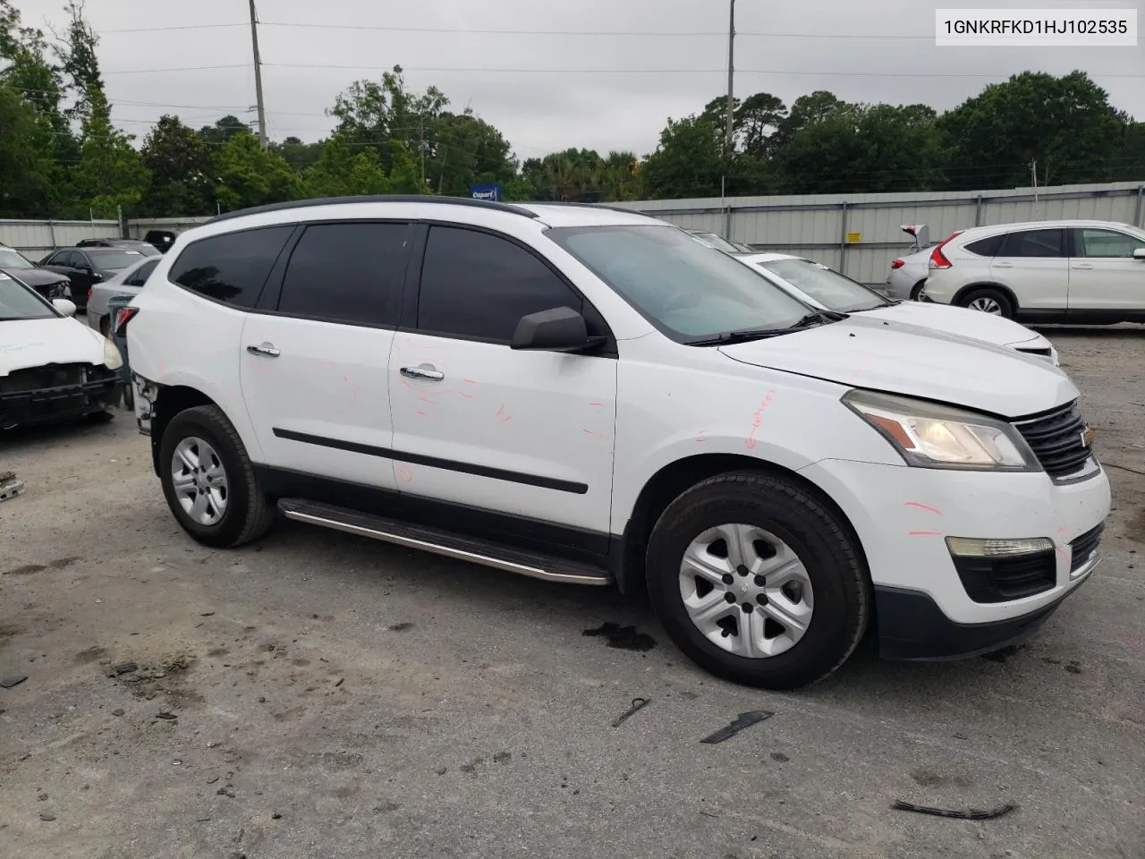 2017 Chevrolet Traverse Ls VIN: 1GNKRFKD1HJ102535 Lot: 53722334