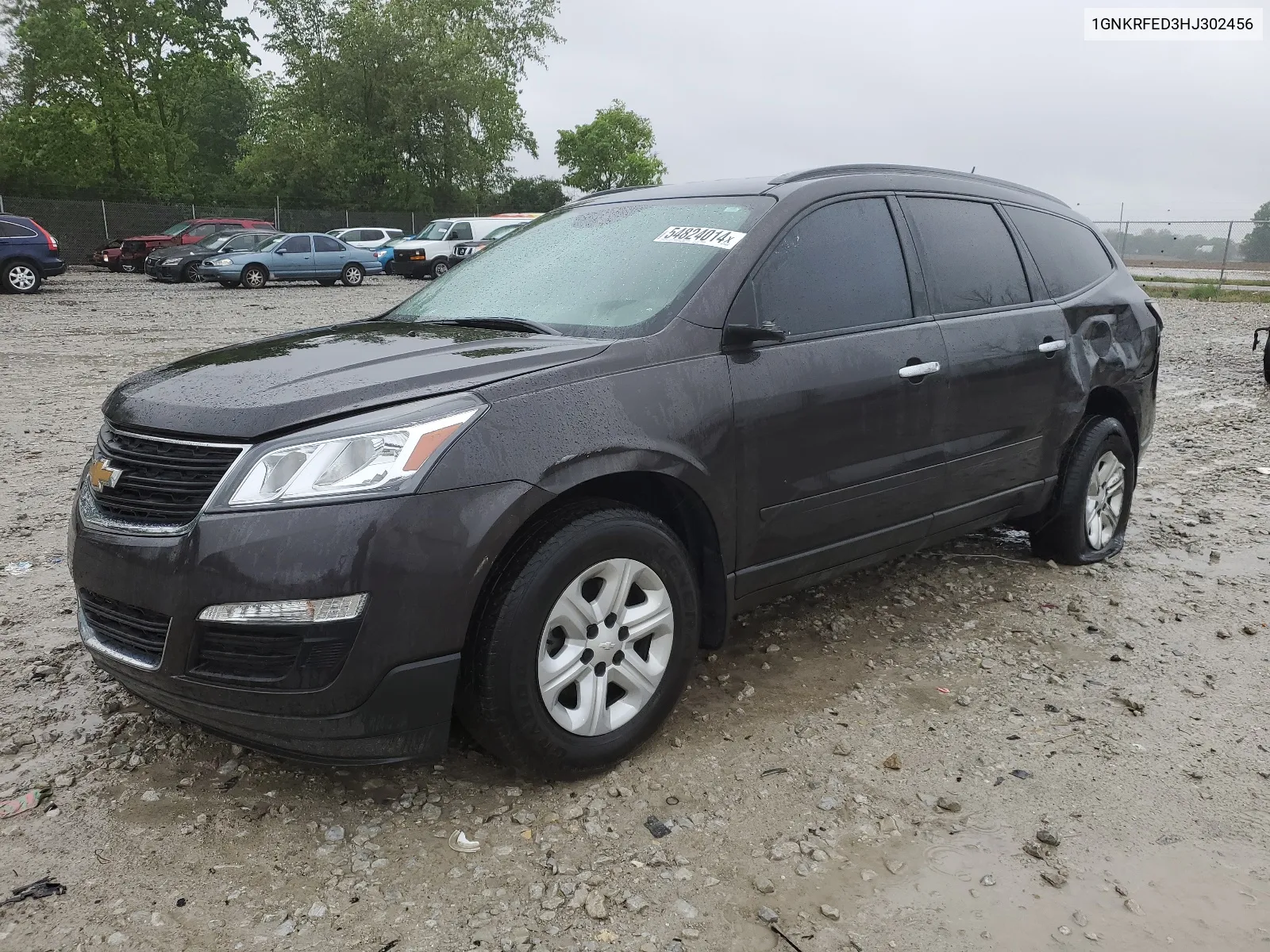 2017 Chevrolet Traverse Ls VIN: 1GNKRFED3HJ302456 Lot: 54824014