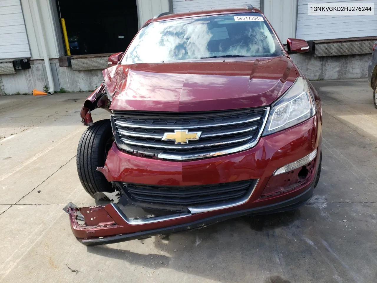 2017 Chevrolet Traverse Lt VIN: 1GNKVGKD2HJ276244 Lot: 56517534