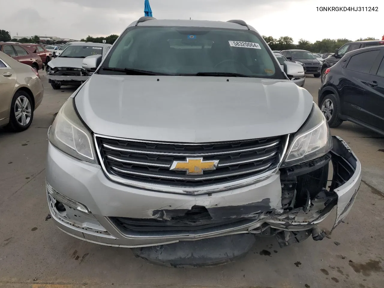 2017 Chevrolet Traverse Lt VIN: 1GNKRGKD4HJ311242 Lot: 58320064