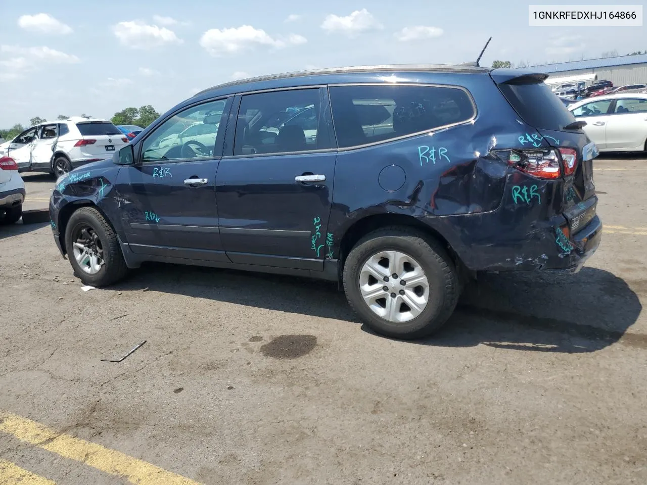 2017 Chevrolet Traverse Ls VIN: 1GNKRFEDXHJ164866 Lot: 59477704