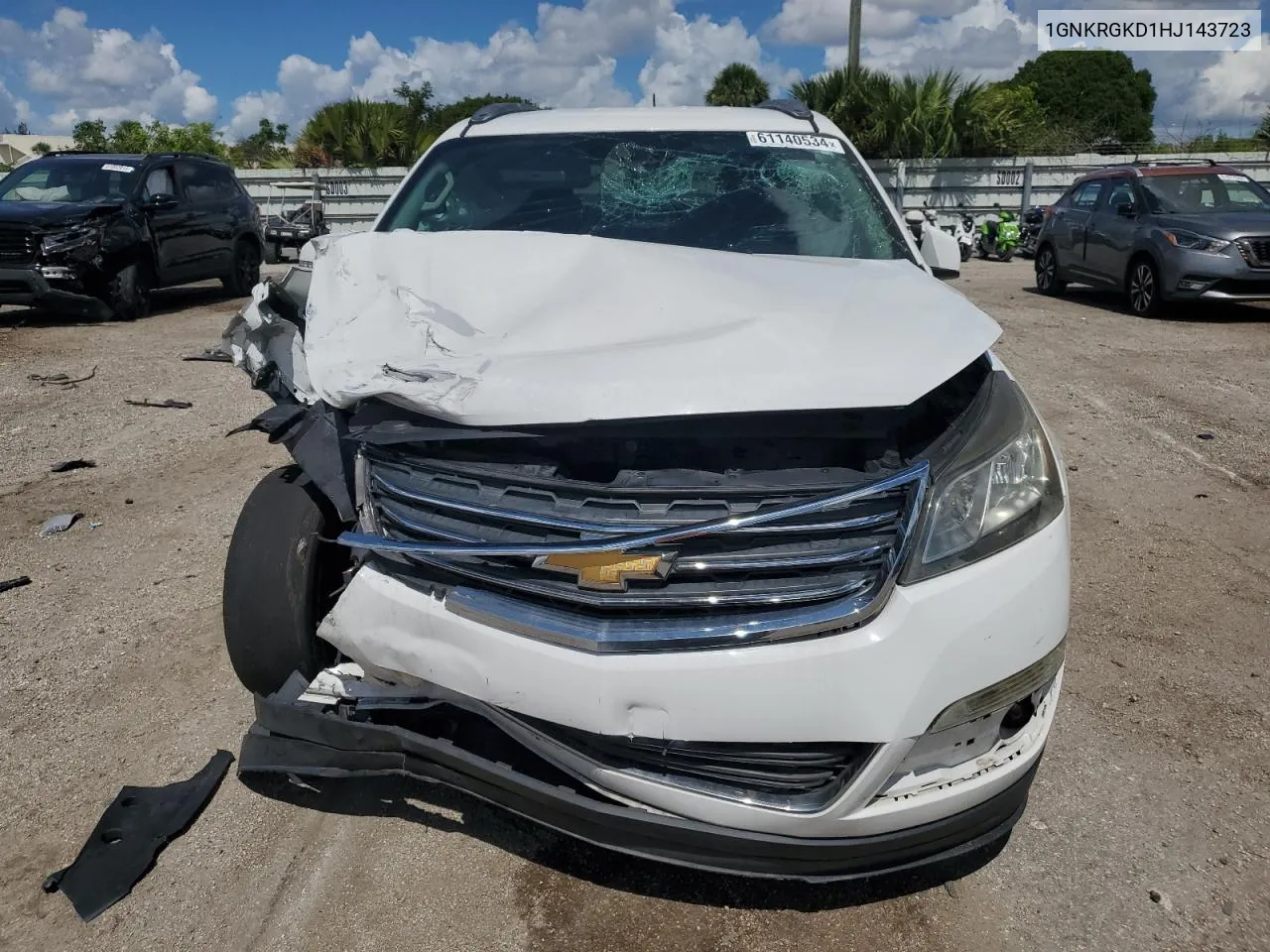 2017 Chevrolet Traverse Lt VIN: 1GNKRGKD1HJ143723 Lot: 61140534