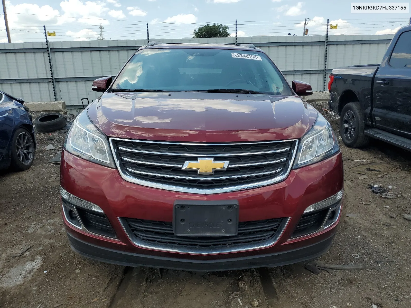 1GNKRGKD7HJ337155 2017 Chevrolet Traverse Lt