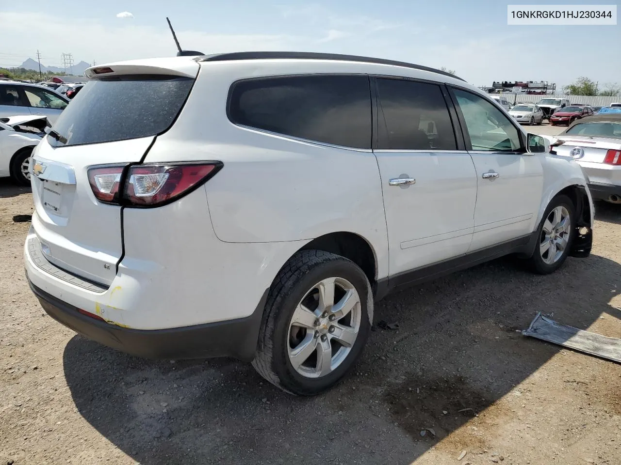 2017 Chevrolet Traverse Lt VIN: 1GNKRGKD1HJ230344 Lot: 63252474