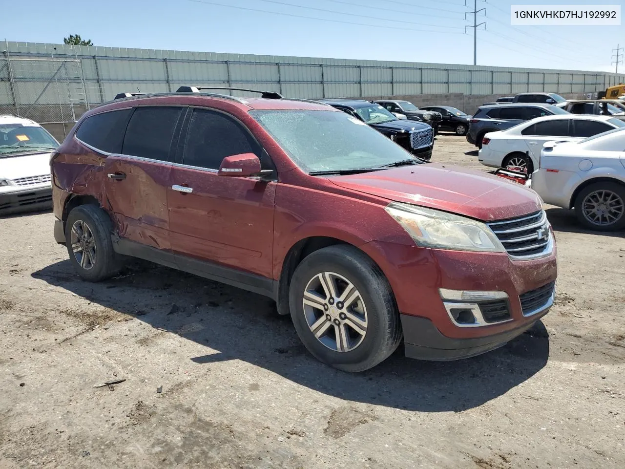 2017 Chevrolet Traverse Lt VIN: 1GNKVHKD7HJ192992 Lot: 65667314