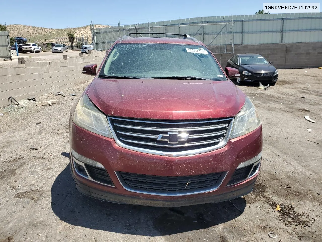 2017 Chevrolet Traverse Lt VIN: 1GNKVHKD7HJ192992 Lot: 65667314