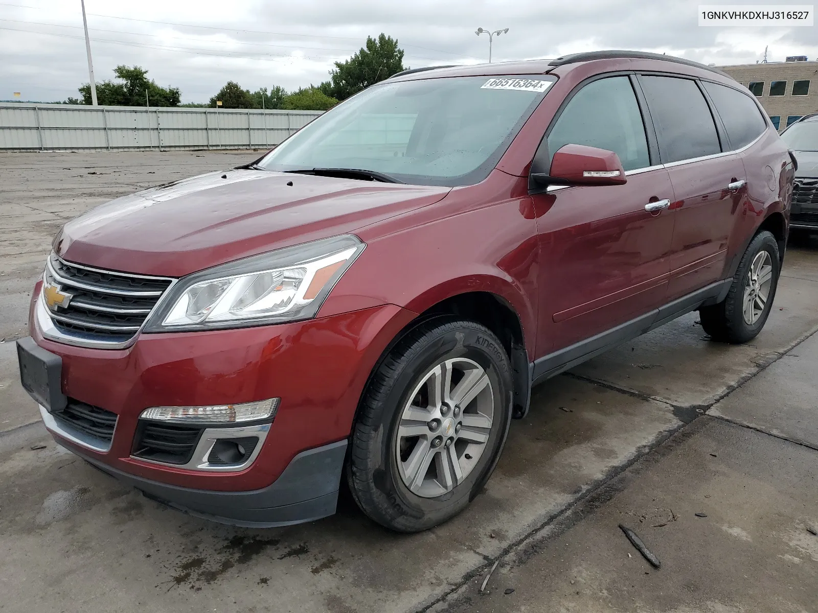 2017 Chevrolet Traverse Lt VIN: 1GNKVHKDXHJ316527 Lot: 66516364