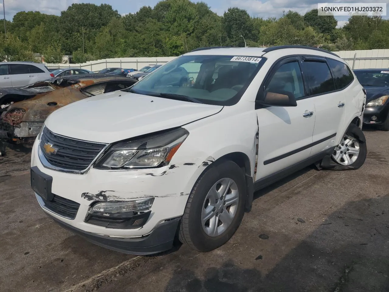 2017 Chevrolet Traverse Ls VIN: 1GNKVFED1HJ203372 Lot: 66733814