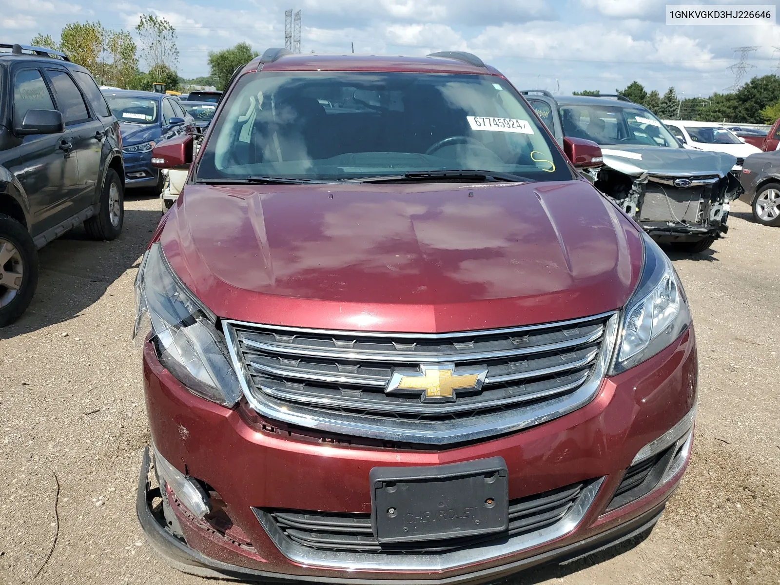 1GNKVGKD3HJ226646 2017 Chevrolet Traverse Lt