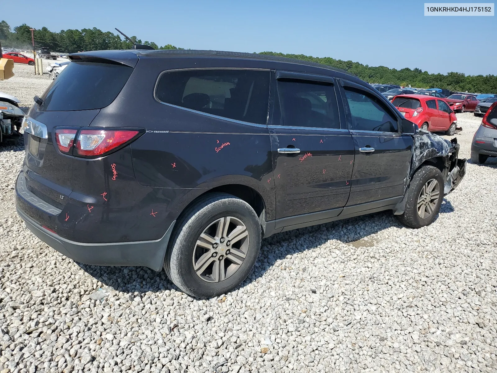 2017 Chevrolet Traverse Lt VIN: 1GNKRHKD4HJ175152 Lot: 68811284