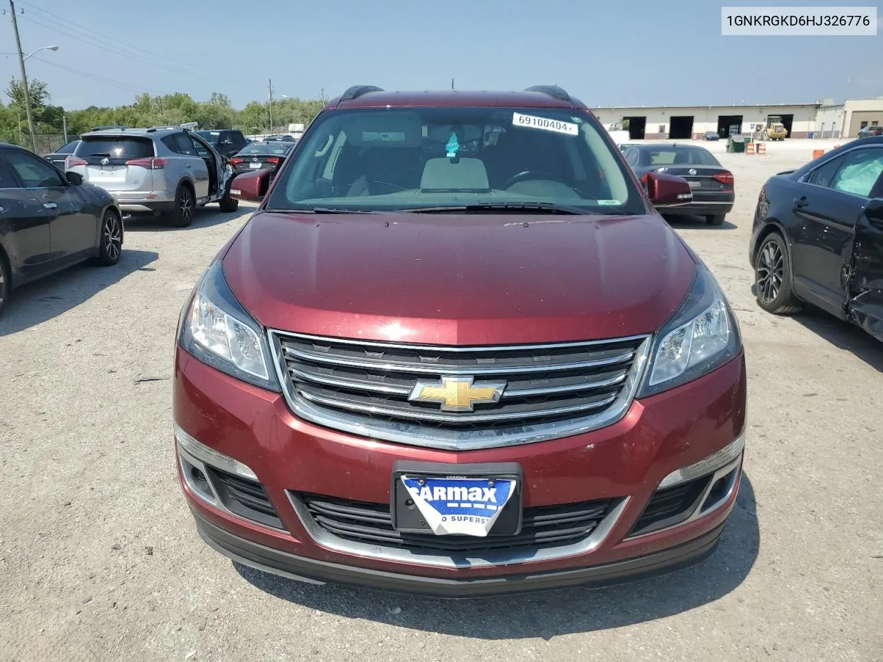 2017 Chevrolet Traverse Lt VIN: 1GNKRGKD6HJ326776 Lot: 69100404