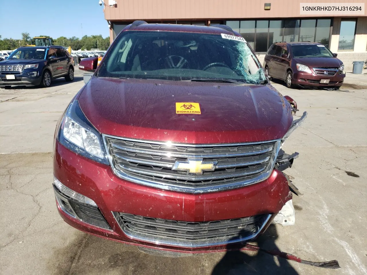 1GNKRHKD7HJ316294 2017 Chevrolet Traverse Lt