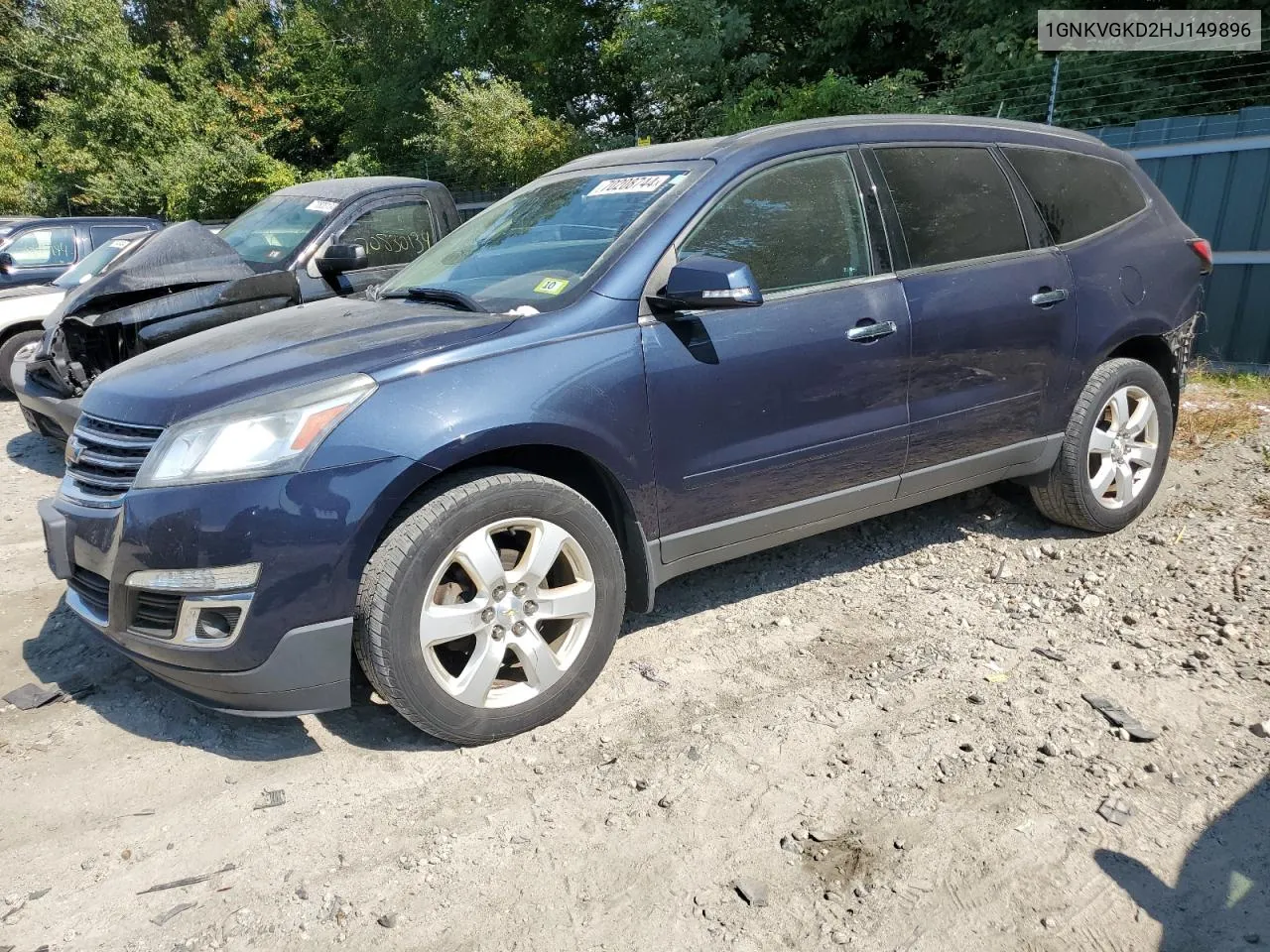 2017 Chevrolet Traverse Lt VIN: 1GNKVGKD2HJ149896 Lot: 70208744