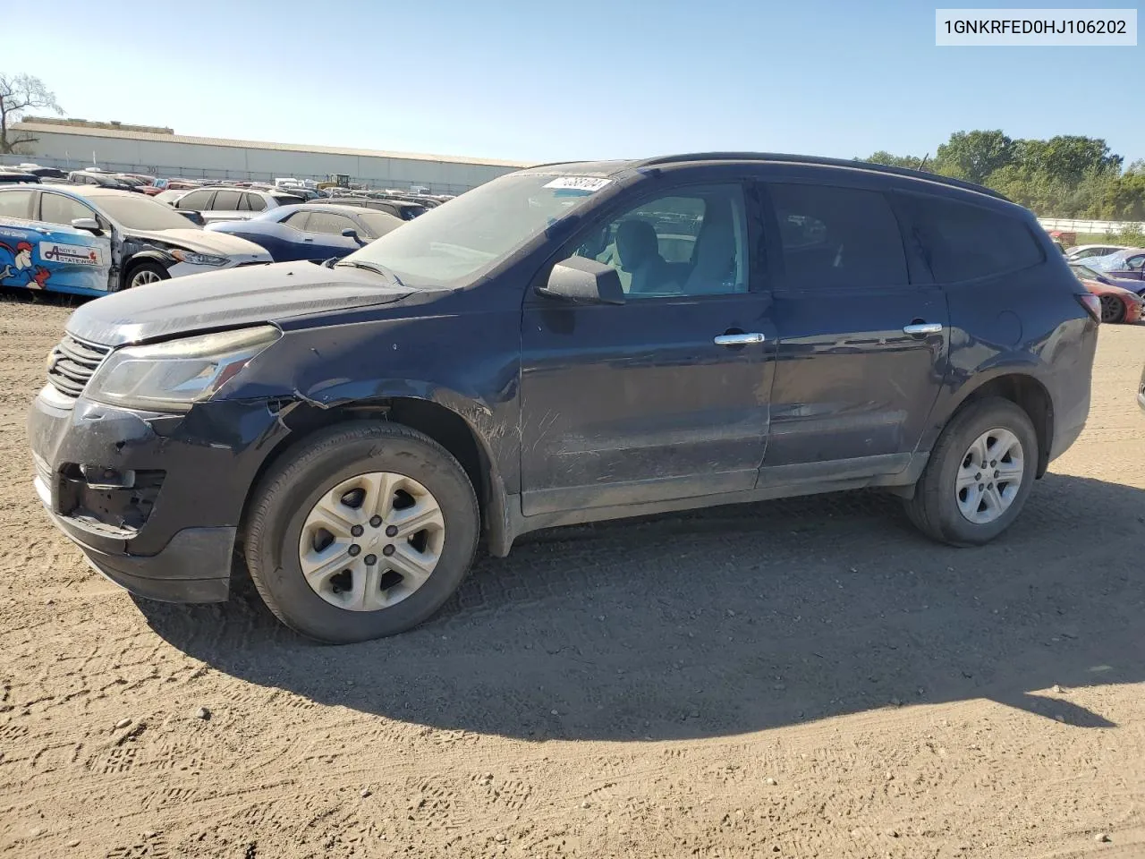 2017 Chevrolet Traverse Ls VIN: 1GNKRFED0HJ106202 Lot: 71088104