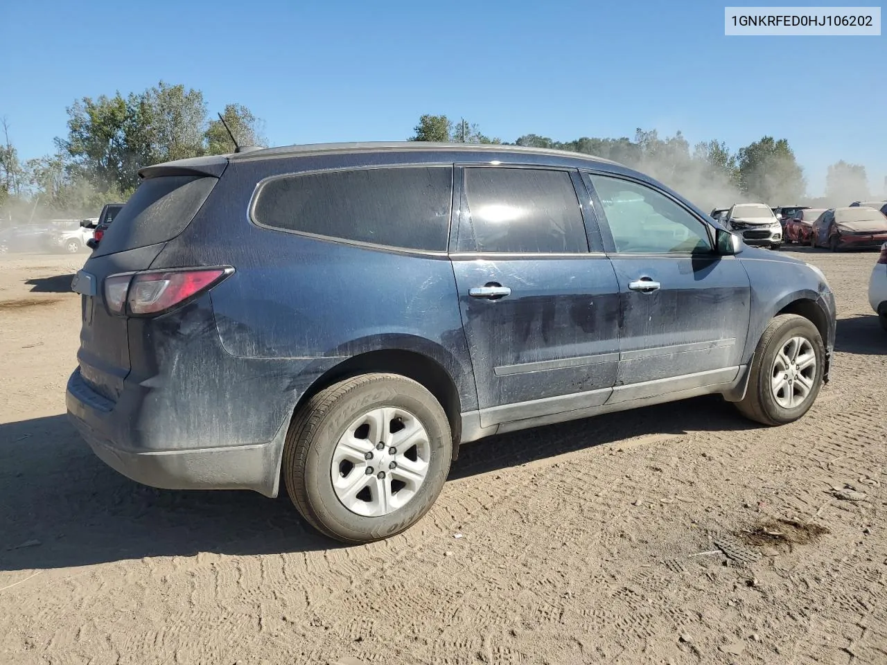 2017 Chevrolet Traverse Ls VIN: 1GNKRFED0HJ106202 Lot: 71088104