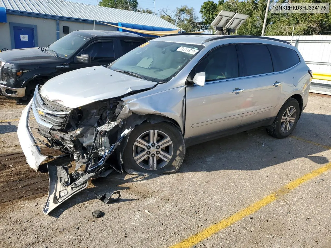 2017 Chevrolet Traverse Lt VIN: 1GNKRHKD3HJ334176 Lot: 71211924