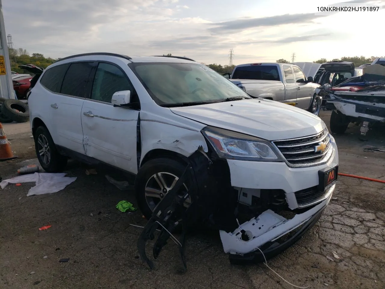 2017 Chevrolet Traverse Lt VIN: 1GNKRHKD2HJ191897 Lot: 71248034