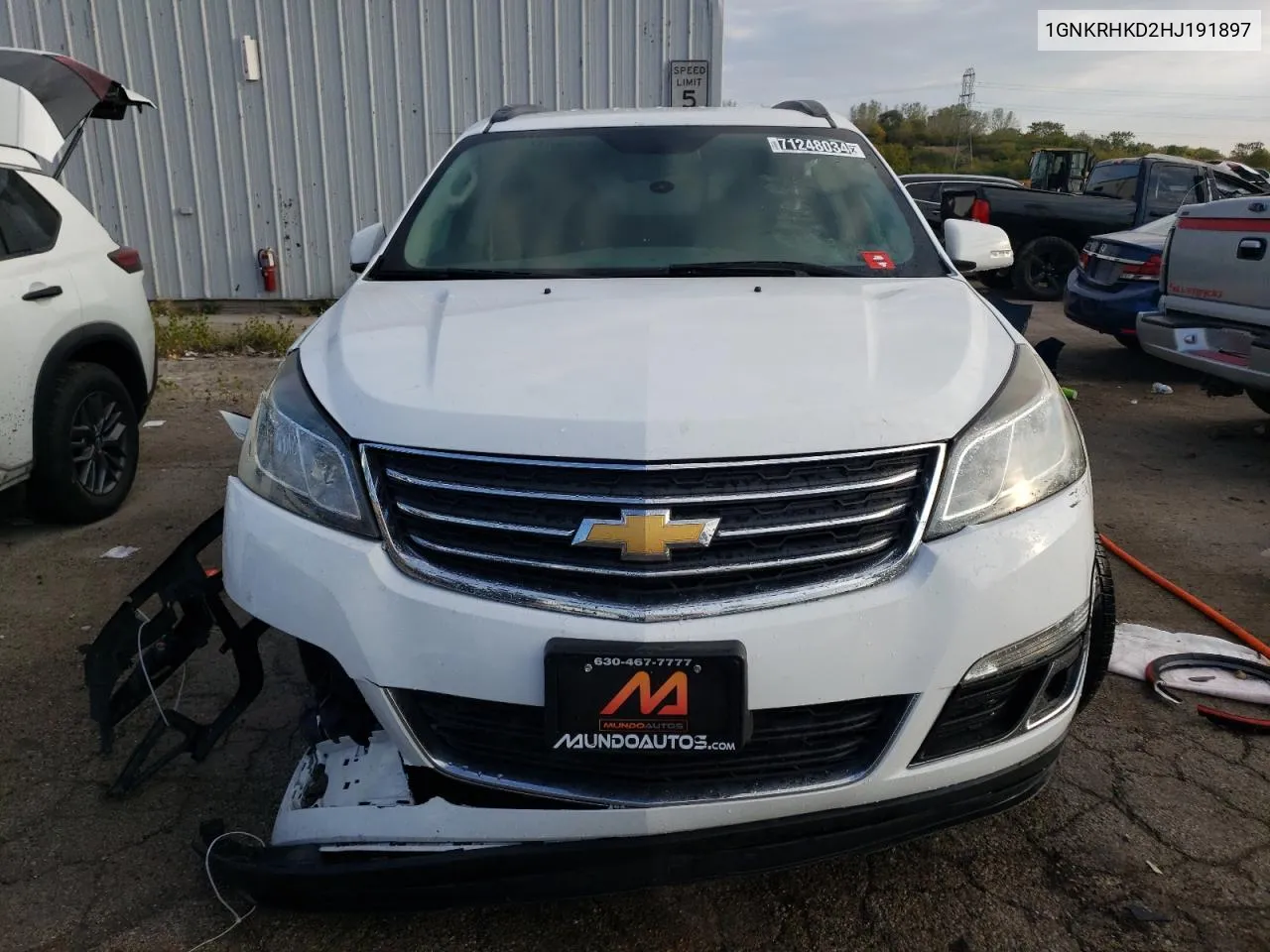 2017 Chevrolet Traverse Lt VIN: 1GNKRHKD2HJ191897 Lot: 71248034