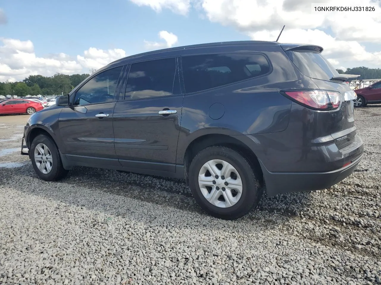 2017 Chevrolet Traverse Ls VIN: 1GNKRFKD6HJ331826 Lot: 71805884